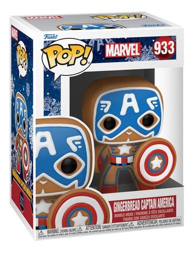 Funko Pop Marvel Holiday Capitan America Galleta De Jengibre