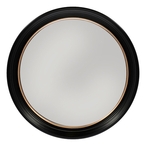 Espejo Circular Marco Negro  Decorativo 60cm
