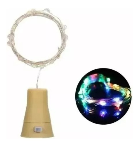 X10 Luces Corcho Hada Alambre Micro Led Boda Multicolor