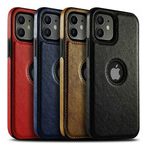 Capa Capinha Para iPhone 11 12 13 14 Pro, Max Couro Plutônio