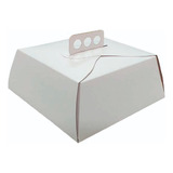 Caja Para Torta Blanca Lisa 24x24x10 - 10 Unidades