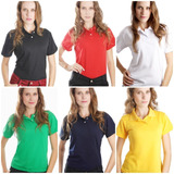 Kit 10 Camisa Gola Polo Feminina Camiseta Uniforme Piquet