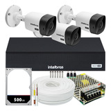 Kit Intelbras 3 Câmeras Vhc 1120 Hd 1mp 20m Dvr De 4 Canais