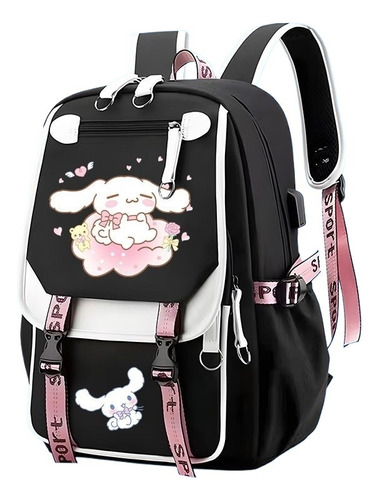 Mochila Escolar Grande Anime Sanrio Kuromi Mochilas Bags A