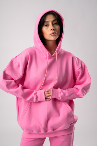 Buzo Mujer Capucha Oversize Canguro Hoddie Friza Moda