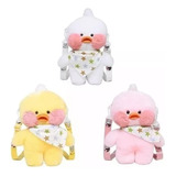 Cartera Peluche Pato Lalafanfan Blanca Rosa Amarilla X1