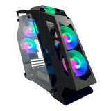 Gabinete Gamer Pixxo Gs Preto Rgb C/ Fans Htlk6s21a6