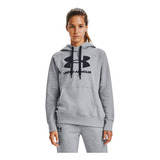 Polerón Mujer Rival Fleece Logo Ho Gris Under Armour