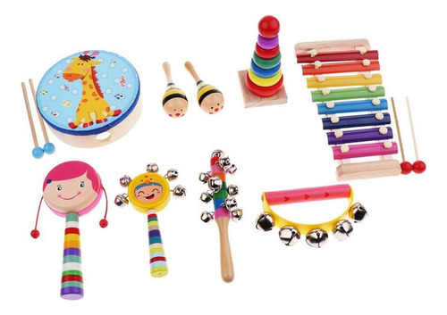 Crianças Instrumentos Musicais Brinquedos Menina-9 Pcs-1