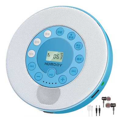 Reproductor De Cd Discman Recargable Con Bocina Usb Mp3 Par | Meses sin interés