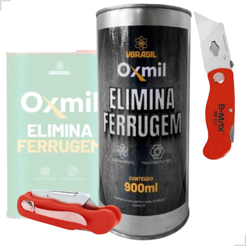 Oxmil Elimina Ferrugem 900ml Anticorrosivo Oximil + Brinde