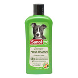 Shampoo Cães Pêlos Escuros Para Cachorro Sanol Dog 500ml