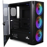 Gabinete Yeyian Hollow 2500 3 Ventiladores Vidrio Led Rgb