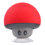 Mini Bocina Bluetooth Hongo  Recargable Impermeable Garantía Color Rojo