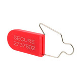 Candado De Seguridad De Plástico Rojo Con Alambre De Metal,
