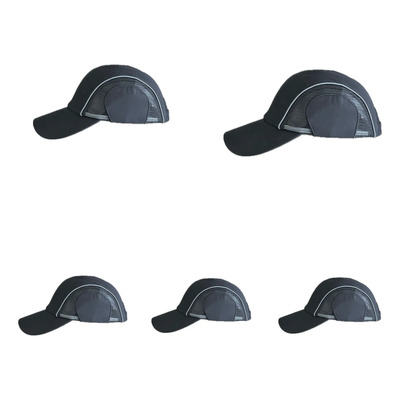 Kit 5 Gorras De Protección Negras Con Casquetes Incluídos | Meses sin interés