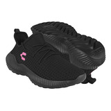 Tenis Deportivos Dama Charly Bk 1049923001 Textil Negro