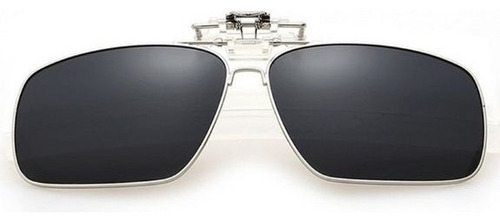 Lentes Clip On Para Óculos Polarizadas Proteção U V 400 Cor Preto