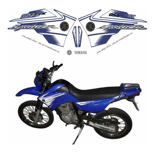 Kit Adesivos Yamaha Lander 250 2007 Azul