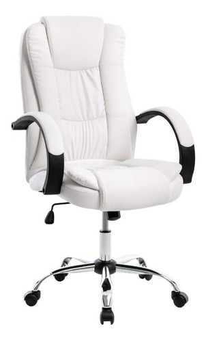 Sillon Oficina Basculante Ejecutivo Gerencial Pc Escritorio Color Blanco