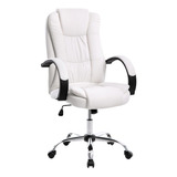 Sillon Oficina Basculante Ejecutivo Gerencial Pc Escritorio Color Blanco