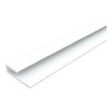 Perfil J  -  Aluminio Color Blanco - Largo X 6 Metros