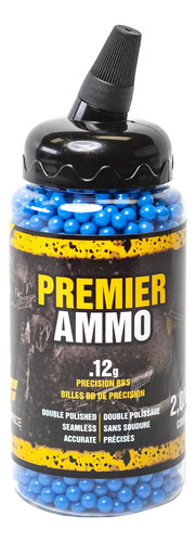 Balin Bb Premier Azul Game Face Airsoft 6mm .12g 2000 Pzas