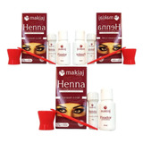  Kit 3 Henna Sobrancelha Makiaj Efeito Natural + Mixer