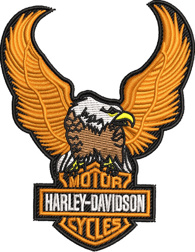 Patch Bordado Brasão Águia Harley Davidson Moto Clube Anm37