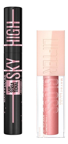 Maybelline Mascara Sky Cosmic Black + Brillo Lifter Labios