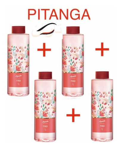 Kit C 4: Colônias Avon Aquavibe Pitanga - 1 Litro Cada