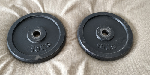 2 Discos De Hierro De 10kg (para Barra De 30mm) 