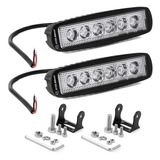 Led Light Bar 2 Unids 18w 6 Pulgada Led Led Trabajo Luz...