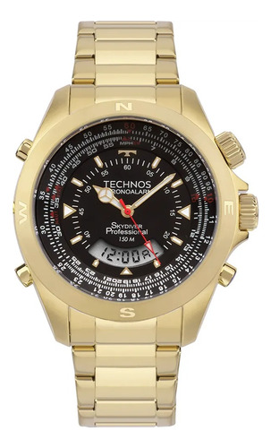 Relógio Technos Masculino Skydiver Dourado Wt20565/4p