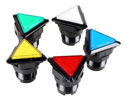 4 Boton Triangular Luminoso+led+micro Nuevo