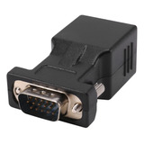 Vga Extender Macho A Lan Cat5 Cat6 Rj45 Adaptador De Cable D