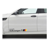 Sticker Powered By Volkswagen P/ Puertas Autos Tuning Varios
