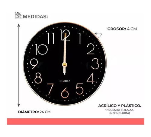 Reloj Analogico Moderno Decorativo Minimalista