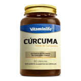 Curcuma 100% Pura Açafrão Da Terra 60 Caps - Vitaminlife