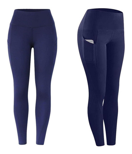 Calzas Deportiva Mujer Leggings Bolsillos Lateral