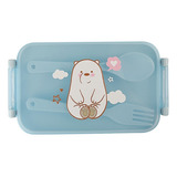 Miniso Contenedor De Alimentos We Bare Bears Polar Plástico Color Azul