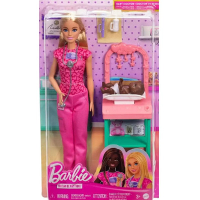 Muñeca Barbie Doctora Pediatra Con Bebé Y Accesorios | Envío gratis