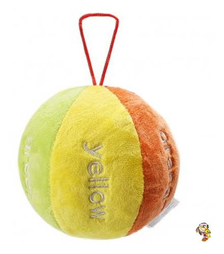 Pelota De Peluche Didáctica Nombre De Cada Color Bordado 