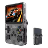 Console R36s Video Game Portátil Laranja Translucido Acessórios + Cartão 64gb  Produto Novo 