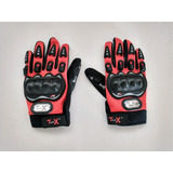 Guantes Grande L Rojo Tunix  Motociclista Bici 