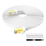 Cable Ethernet Lovicool Cat 7 De 50 Pies De Velocidad Plana,