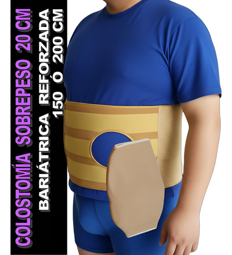 Faja Para Colostomía 20 Cm Iliostomia Bariátrica Sobrepeso