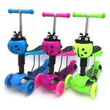 Scooter Monopatín 5 En 1 Ajustable Niño Chinita Luces Led