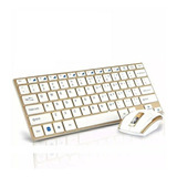 Kit Mini Teclado Ultra Slim + Mouse Sem Fio Wireless