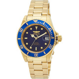 Reloj Invicta 8930ob Men's 8930ob Pro Diver Display Analóg Color De La Correa Dorado Color Del Bisel Acero Inoxidable Color Del Fondo Azul